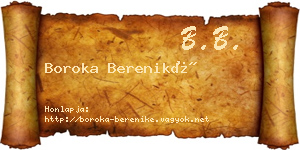 Boroka Bereniké névjegykártya